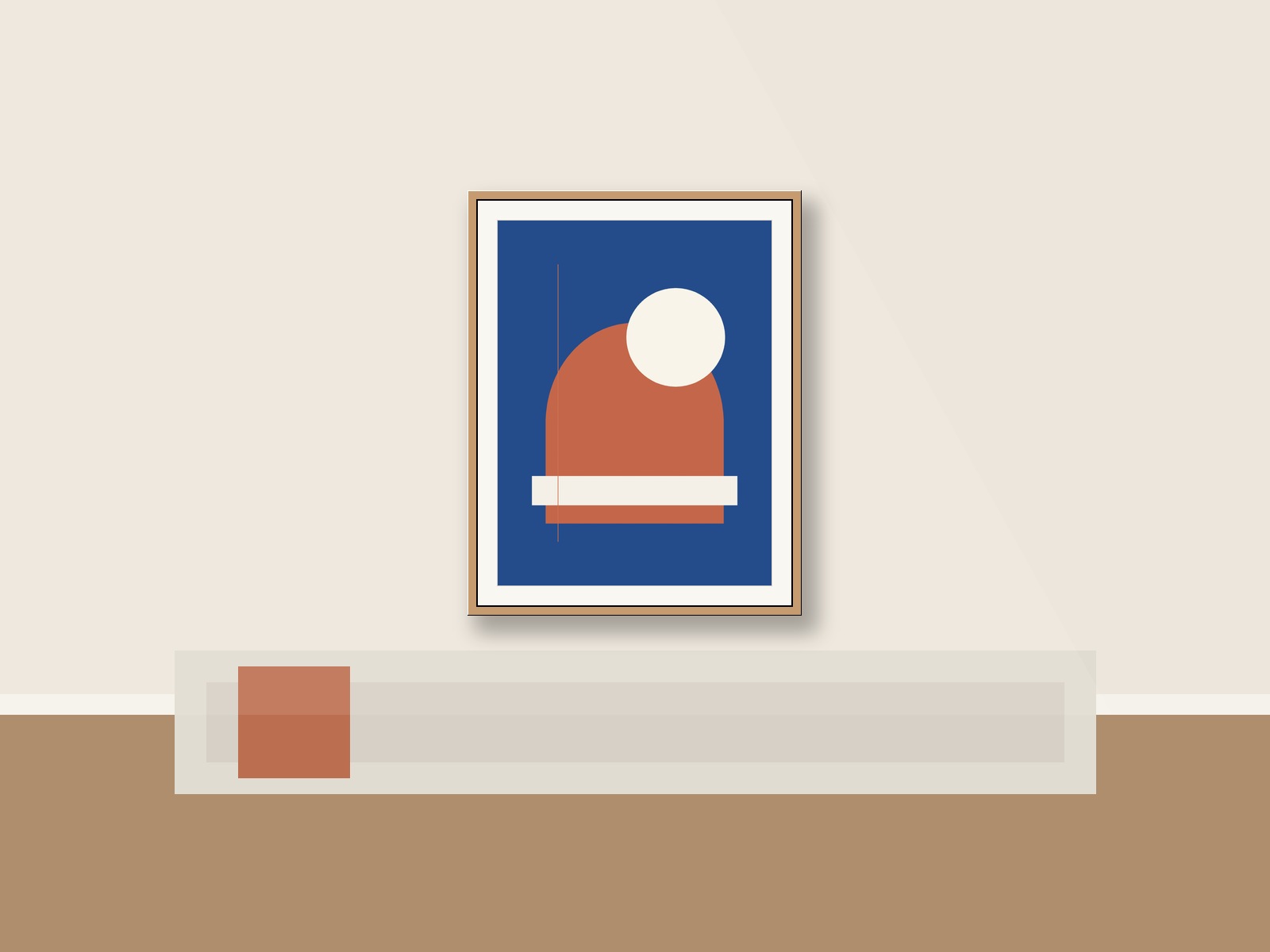 Mediterranean Terracotta & Coastal Ease - Abstract coastal cliff lines No. 10