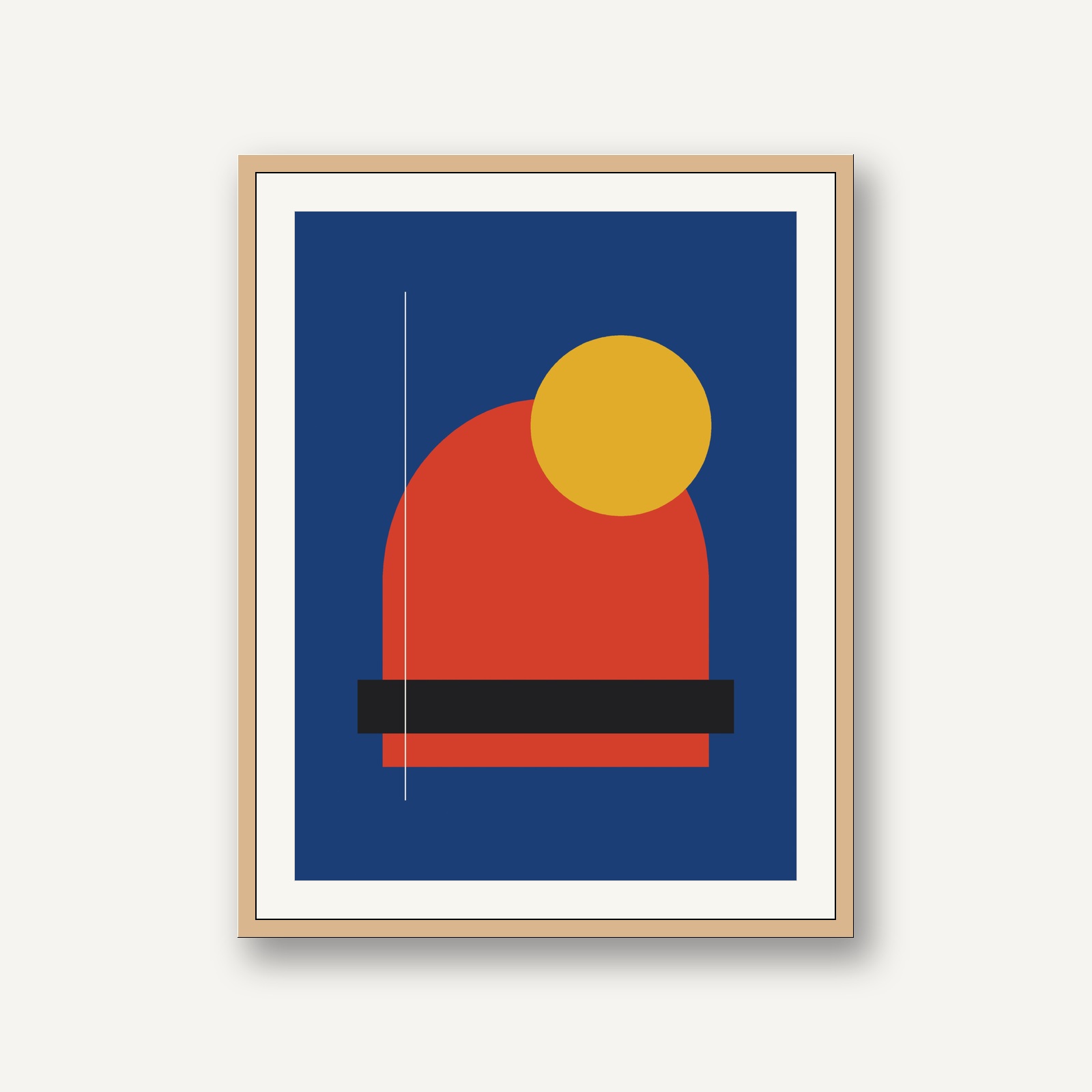 Mid-Century Bauhaus & Modernism - Intersecting geometric quadrants No. 7