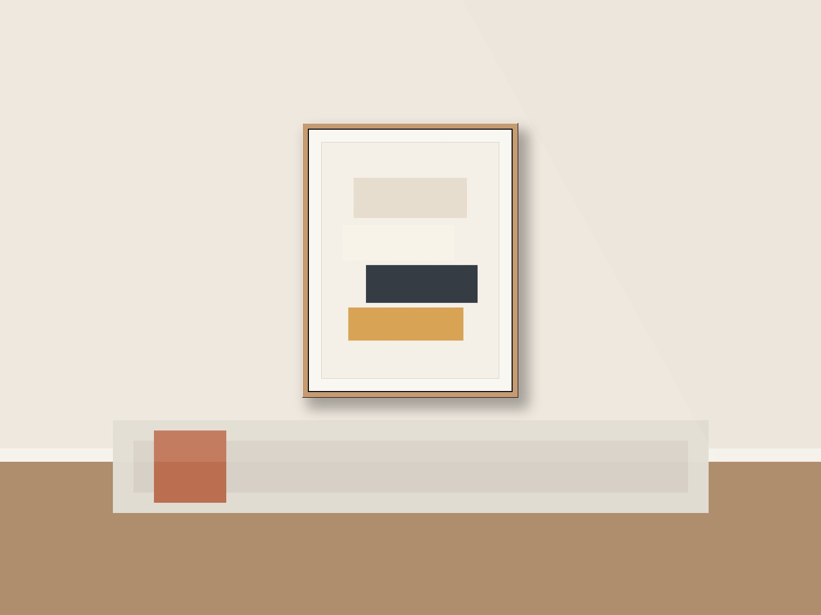 Minimalist Textured Plaster & Clay - Minimalist layered plaster wave No. 3