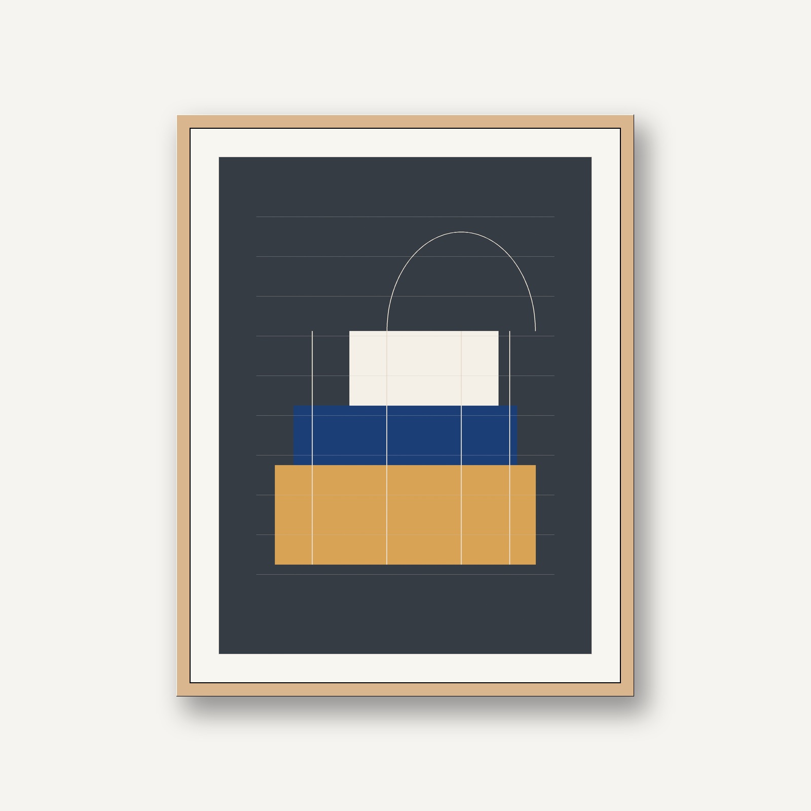 Modern Architectural & Geometry Schematics - Spiral staircase elevation study No. 10