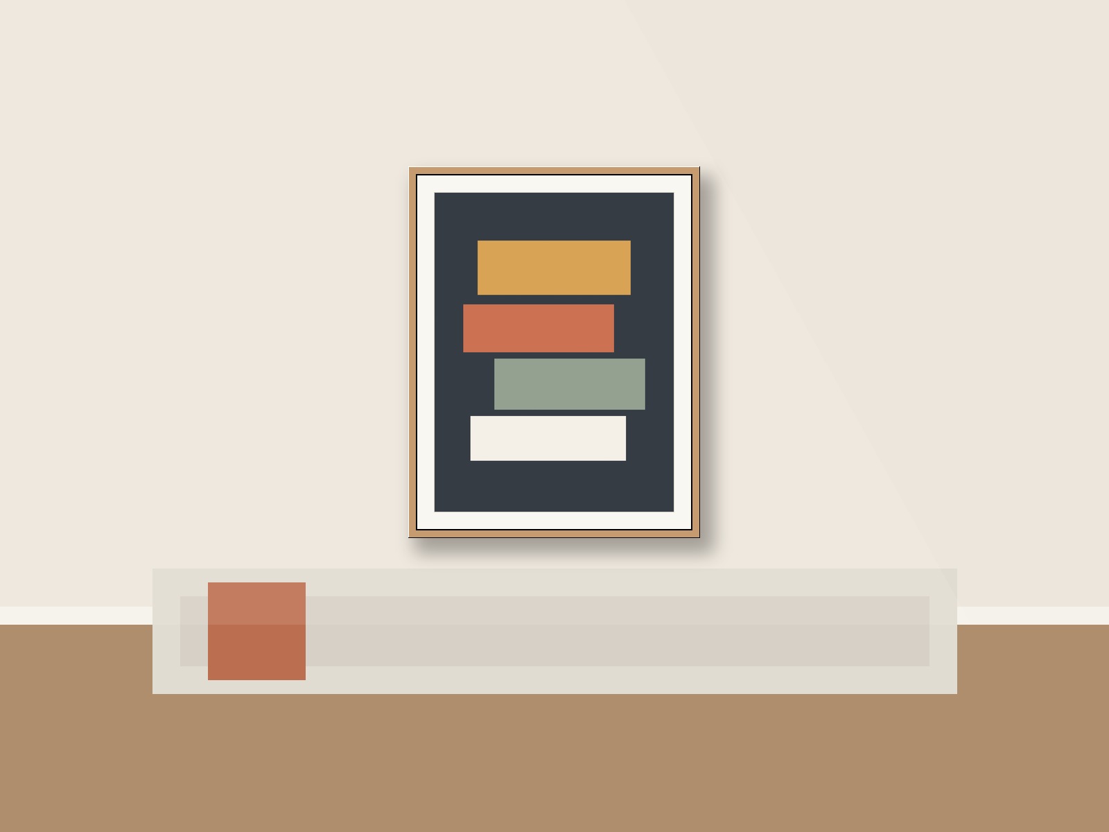 Textured Abstract Expressionist Impasto - Layered charcoal and ochre impasto No. 10